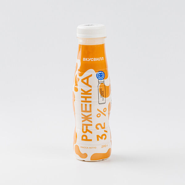 Ряженка 3,2% в бутылке 290 г