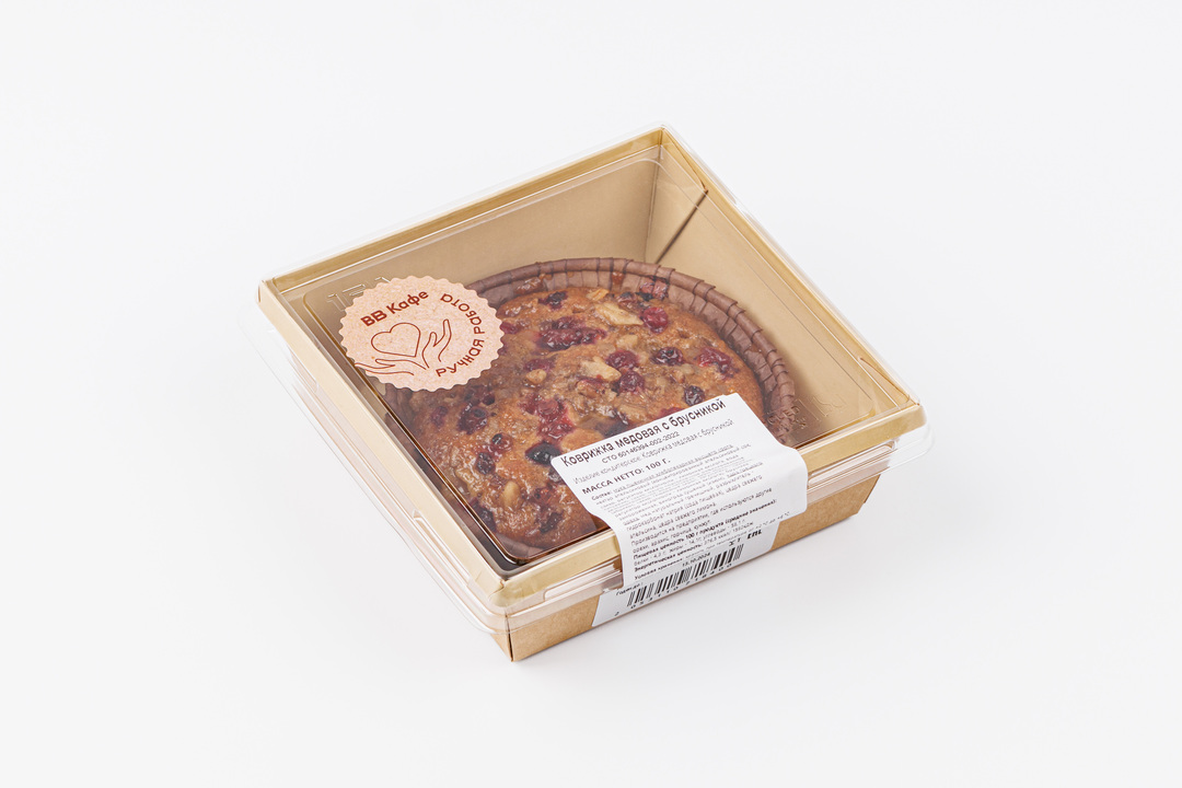 

Коврижка медовая ВкусВилл с брусникой 100 г