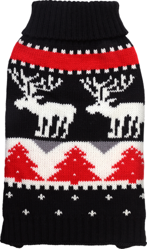 

Свитер для питомцев Misterious Pet Clothes с новогодним орнаментом черный, размер S