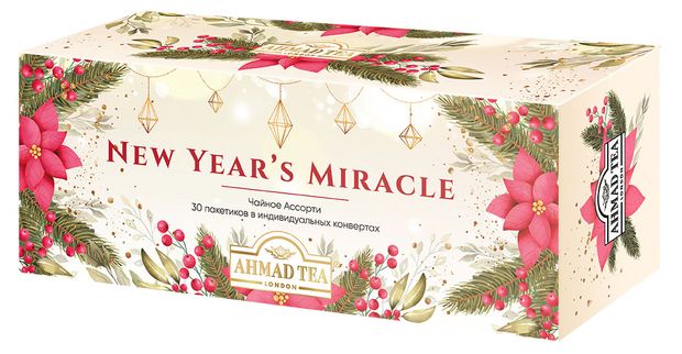 

Микс чайный AHMAD TEA Ассорти Новогоднее чудо, 30пак, 60г