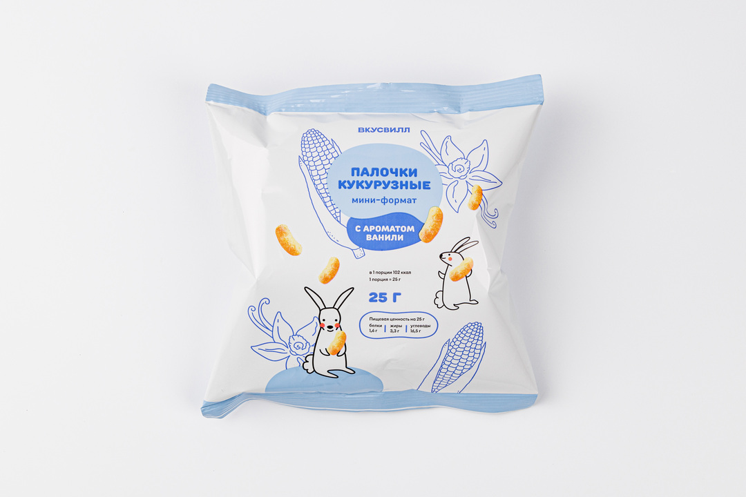 

Палочки кукурузные ВкусВилл с ароматом ванили 25 г