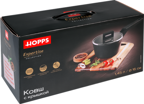 

Ковш для индукции Hopps Expertise литой алюминий 16 см 1.45 л