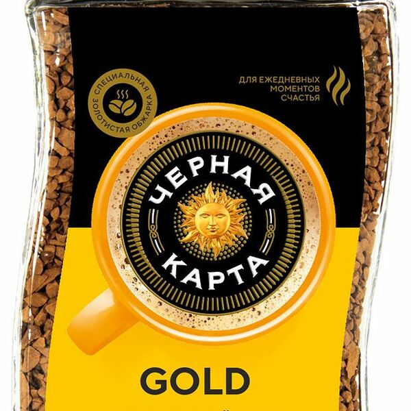 Кофе Черная Карта Gold растворимый сублимированный 190 г
