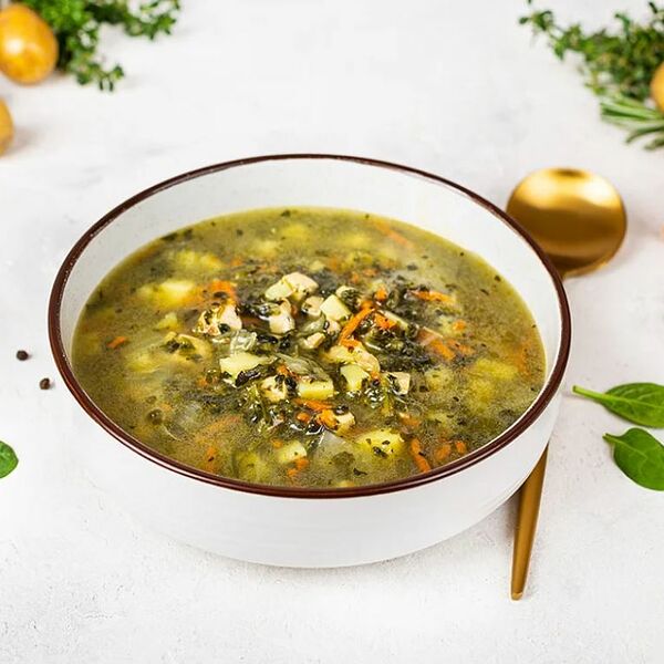 Щи зеленые с цыпленком 350 г