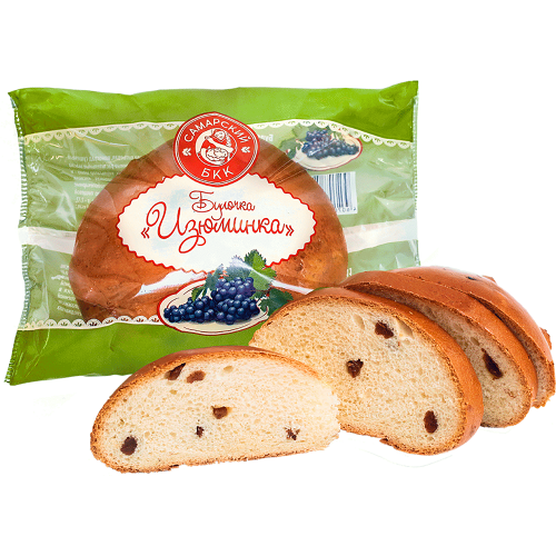 Булочка Самарский БКК Сдобная с изюмом