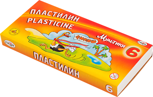 Пластилин ГАММА Мультики 6 цветов, со стеком Арт. 280015, 120г