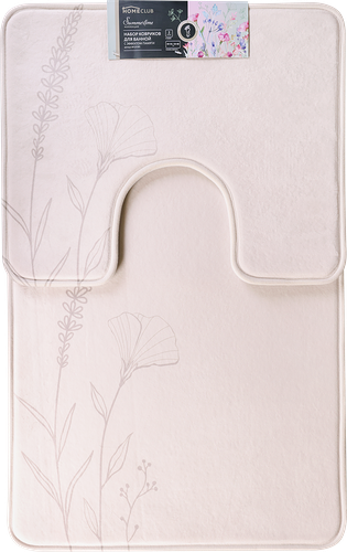 Набор ковриков для ванной HOMECLUB Summertime 50x80см, 40x50см, с эффектом памяти, Арт. WF19-005