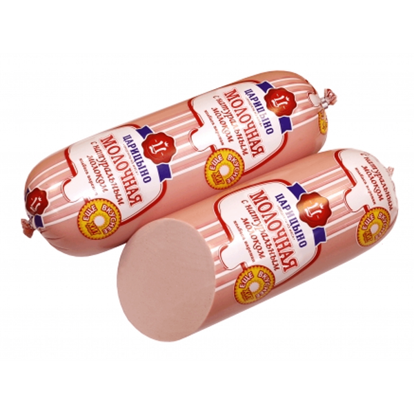 Колбаса Царицыно с натуральным молоком вареная вес до 1.0кг