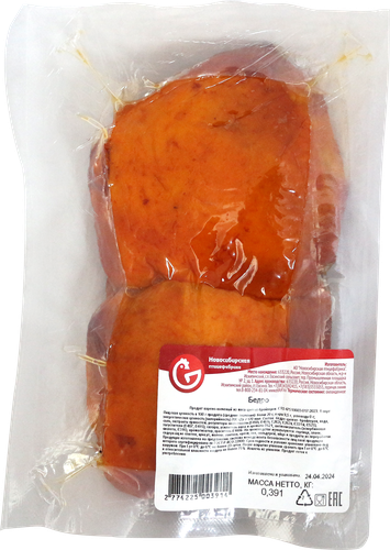 

Бедро Новосибирская птицефабрика копчено-вареное из мяса цыпленка-бройлера весовое