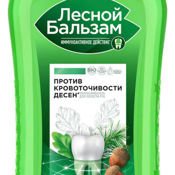 Лесной бальзам ополаскиватель против кровоточивости дёсен кора дуба и экстракт пихты 400 мл