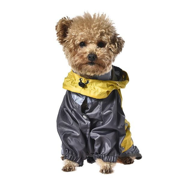 Комбинезон-дождевик для собак FOXIE Ray трансформер XL (дл.спины 45см, обхват груди 42-46см) желтый