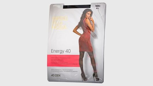 Женские колготки Grido della Moda Energy с массажным эффектом 40den Nero 4 размер