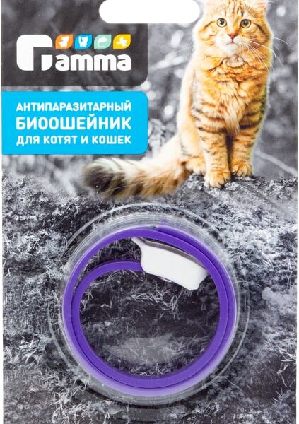 БиоОшейник для кошек Gamma антипаразитарный  350*10*3мм