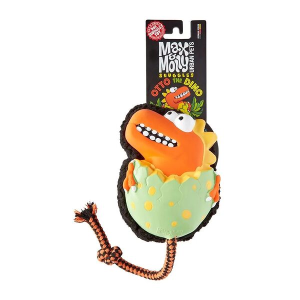 Комбинированная игрушка для собак Max&Molly Динозаврик Отто, 14.5 см x 10.5 см x 6.5 см