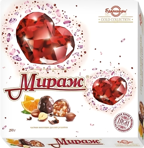 

Шоколадные конфеты Брянконфи Мираж с орехами 290 г