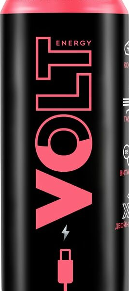 Напиток Volt Energy энергетический Клубника-Банан 450мл