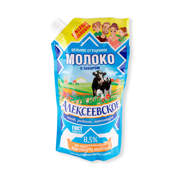 Молоко сгущенное Алексеевское цельное с сахаром 8.5% 650 г