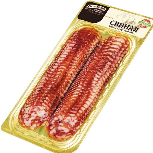 Колбаса Егорьевская Свиная сырокопченая нарезка 100г