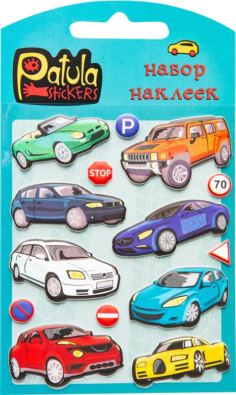 

Наклейки мягкие Patula Машины 1 шт. в ассортименте