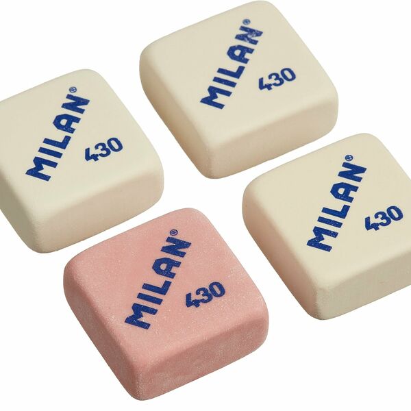 Ластик каучук Milan 430, 4 штуки в блистере (BMM9215)