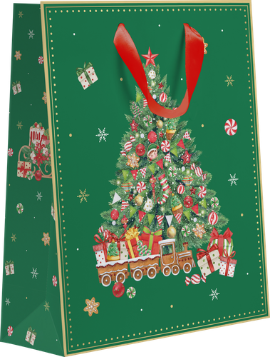 

Пакет подарочный Новогодняя сказка, 14,6х11,4х6,4см, Арт. S в ассортименте