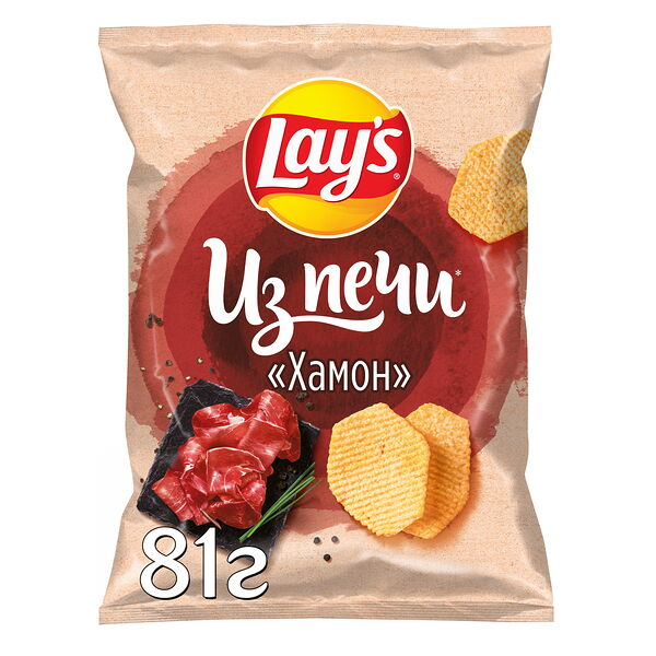 Картофельные чипсы Lay's Из печи со вкусом хамона 81 г