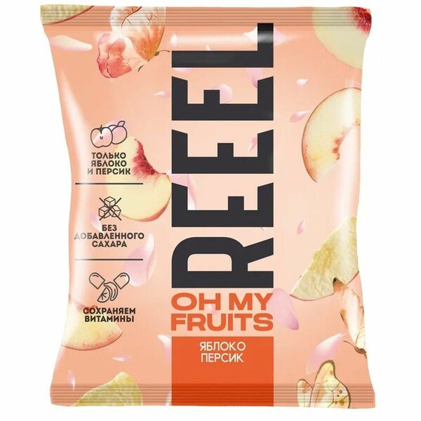Чипсы Reeel яблоко-персик натуральные