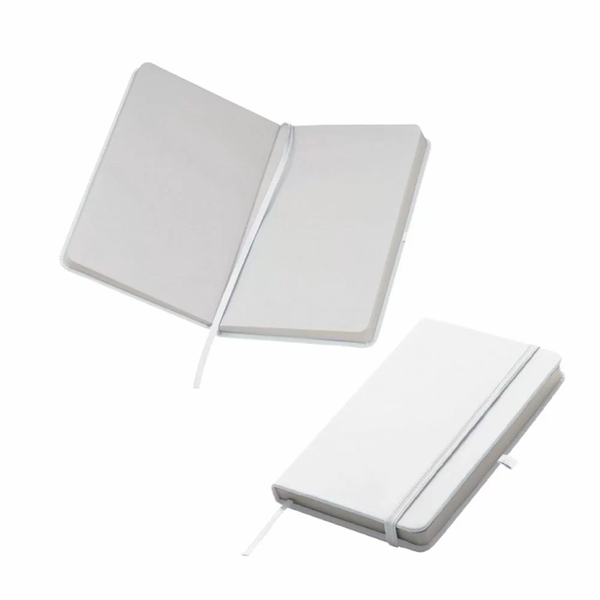 Блокнот А6 90*139 мм 80 л нелин Lubeck Easy Gifts обл полиуретан на резинке белый арт 198406