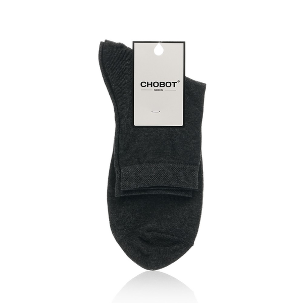 Мужские однотонные носки Chobot 42s-002 , Антрацит , р.25-27