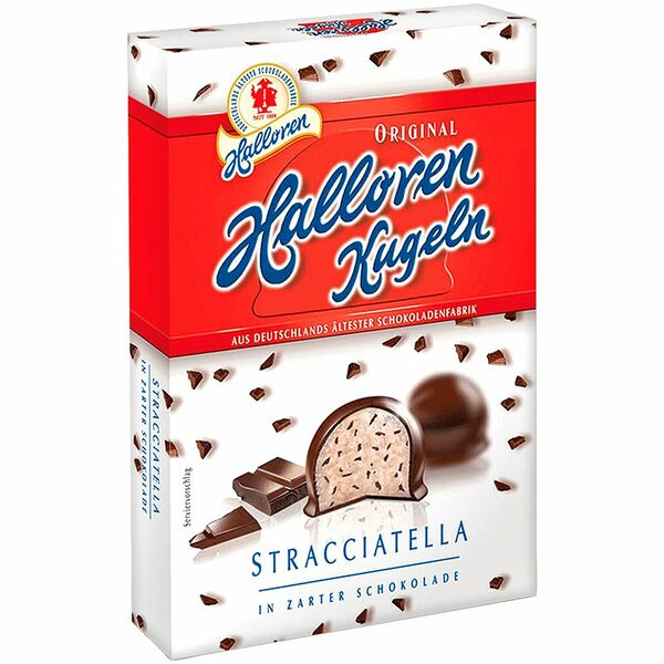 Конфеты Halloren Kugeln шоколадные Страчателла