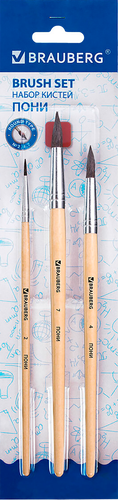 

Набор кистей Brauberg пони, круглые №2, 4, 7 3 шт