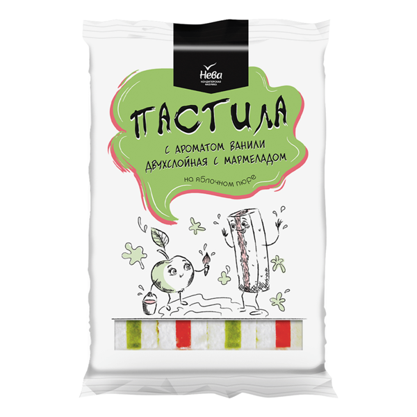 Пастила Нева КФ двухслойная мармелад-ваниль 240 г