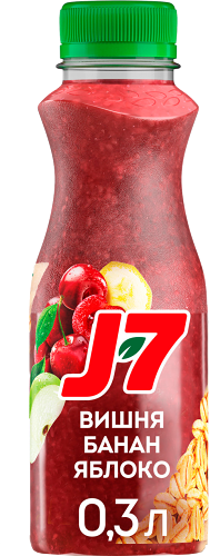 Смузи J7 Полезный перекус со злаками банан яблоко вишня 300 мл