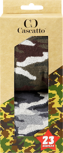 Носки мужские CASCATTO р. 25–29 микс, Арт. 21NMN09/2, 2пары