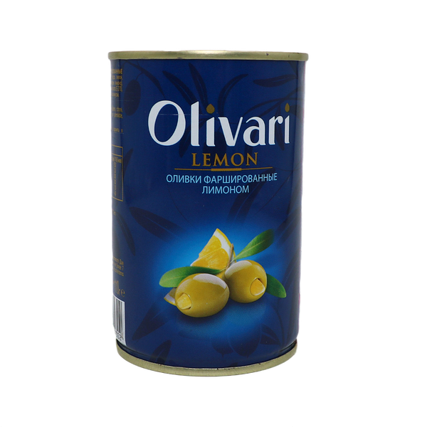 Оливки зеленые фаршированные лимоном Olivari  300г