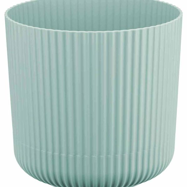 Кашпо Idea Вельвет цвет: морская волна 140 мм, 1,6 л