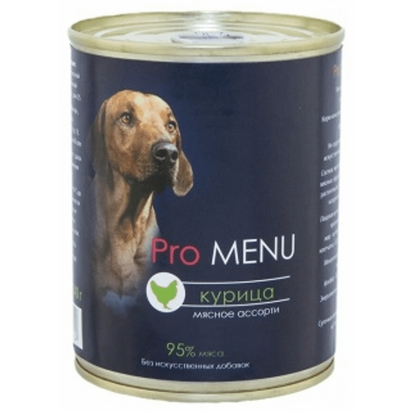 Влажный корм PROMENU для собак Мясное ассорти с курицей 410 г
