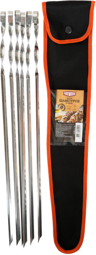 

Набор шампуров в чехле FIREWOOD 50см, 6шт