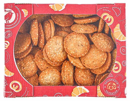 Печенье сдобное АШАН Красная птица Веснушки,400г