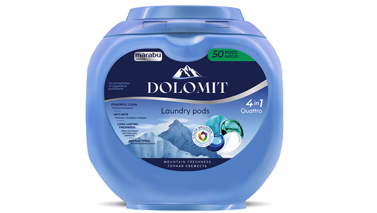 Капсулы для стирки Dolomit 4в1 Горная свежесть 50 шт
