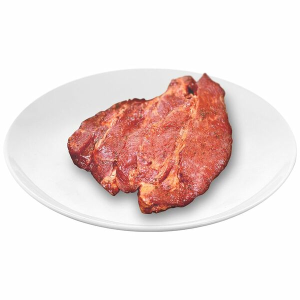 Стейк из шейки в брусничном маринаде вес