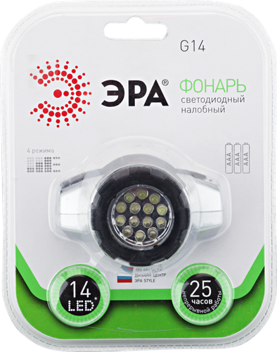

Фонарь ЭРА G14/GB603 налобный 14 светодиод