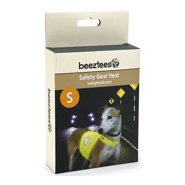 Жилетка для собак Beeztees светоотражающая желтый, размер S
