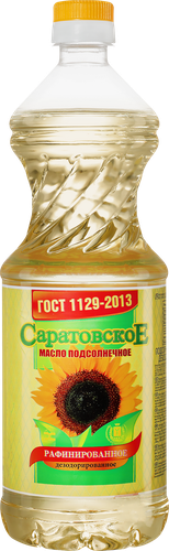

Масло подсолнечное САРАТОВСКОЕ рафинированное дезодорированное, 800 мл