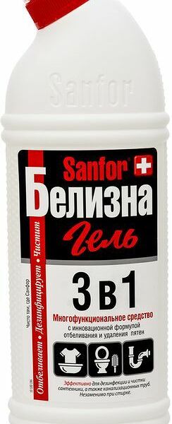 Средство чистящее Sanfor Белизна гель 3 в 1 многофункциональное 700 мл