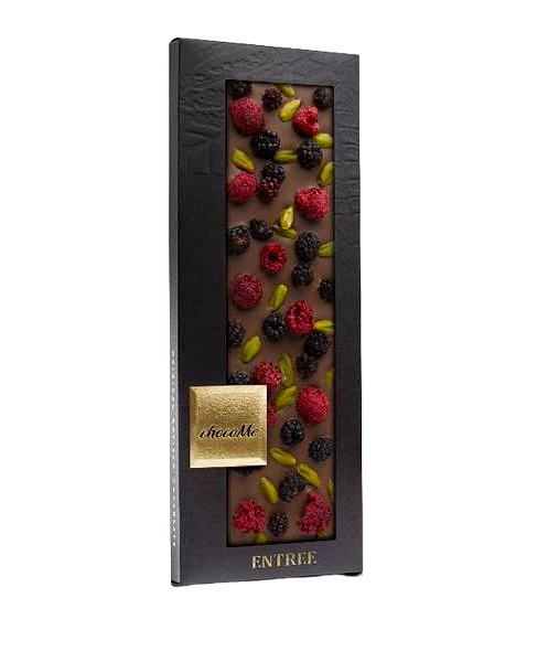 Шоколад молочный ChocoMe фисташка-ежевика-малина