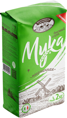 

Мука пшеничная Черноглазовские Мельницы хлебопекарная высший сорт 2 кг