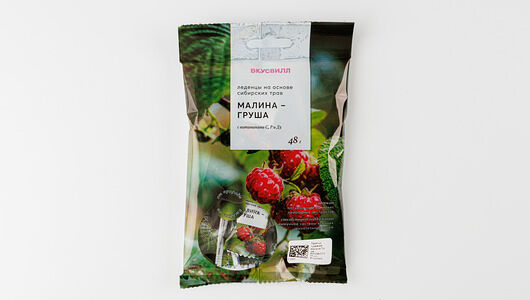 Леденцы ВкусВилл на основе сибирских трав со вкусом малина-груша