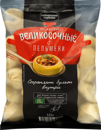 

Пельмени Сибирский Гурман Великосочные 500 г