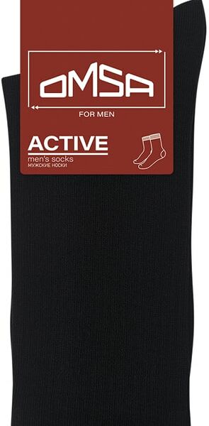 Носки мужские Omsa Active 116 с высокой резинкой Nero Черный Размер 39-41